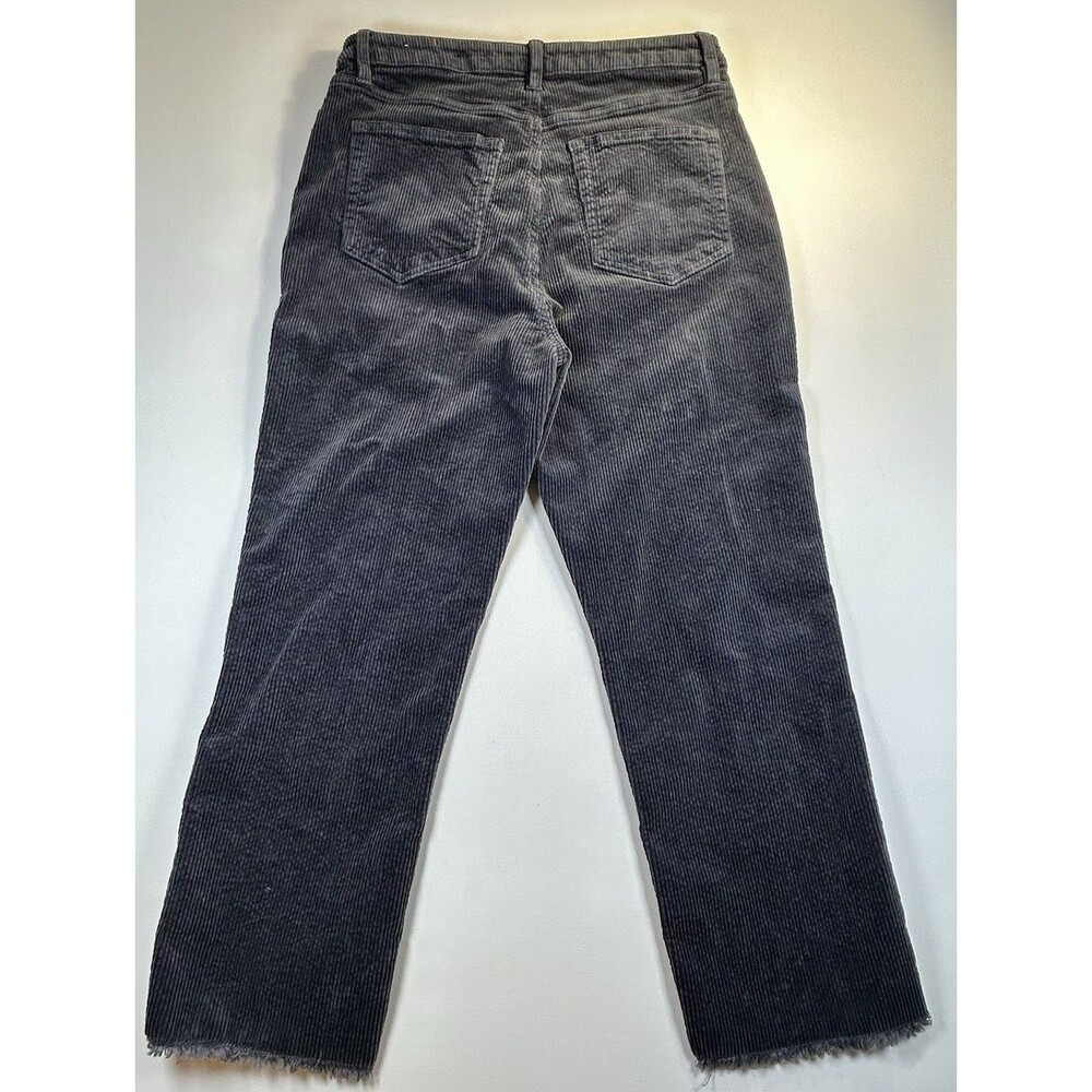 LOFT Blue Grey Corduroy Straight Leg Raw Hem Cropped Pants Womens Size 10/ 30" - Picture 14 of 14